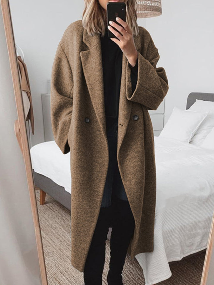 Germaine | Manteau élégant long en laine hiver pour femme