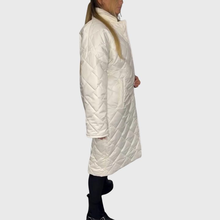 Rosalie | Doudoune matelassée chic réversible à doublure léopard pour femme