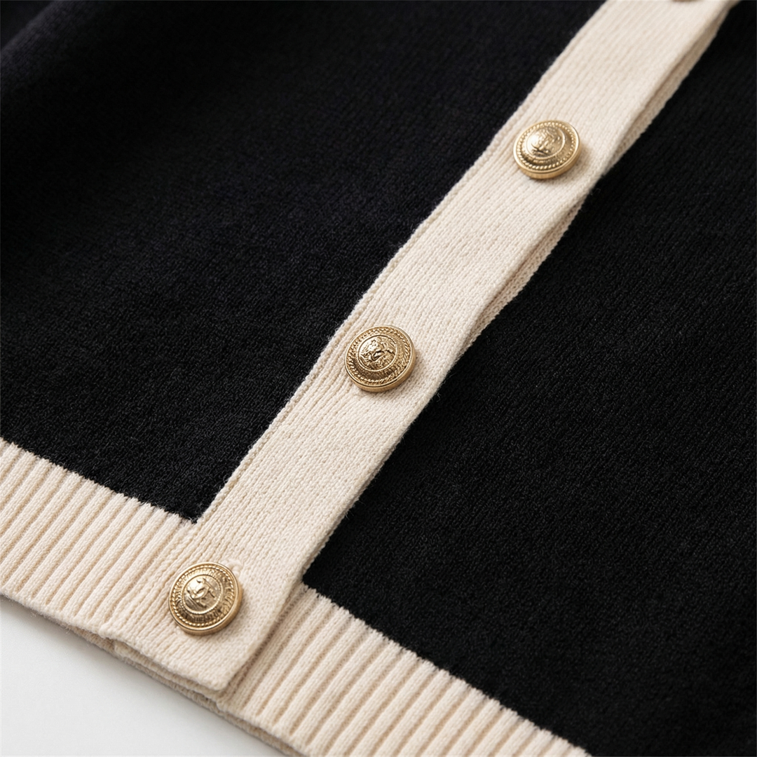 Enora | Cardigan chic en maille à col rond poitrine pour femme