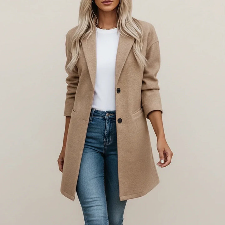 Jeannine | Blazer chic long et cintré pour femme