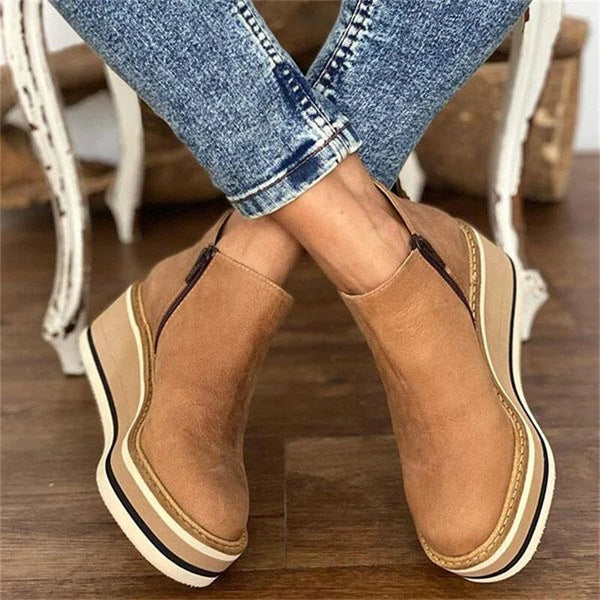 Nora | Bottines élégantes imperméables à fermeture éclair latérale pour femme