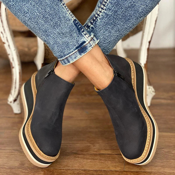 Nora | Bottines élégantes imperméables à fermeture éclair latérale pour femme