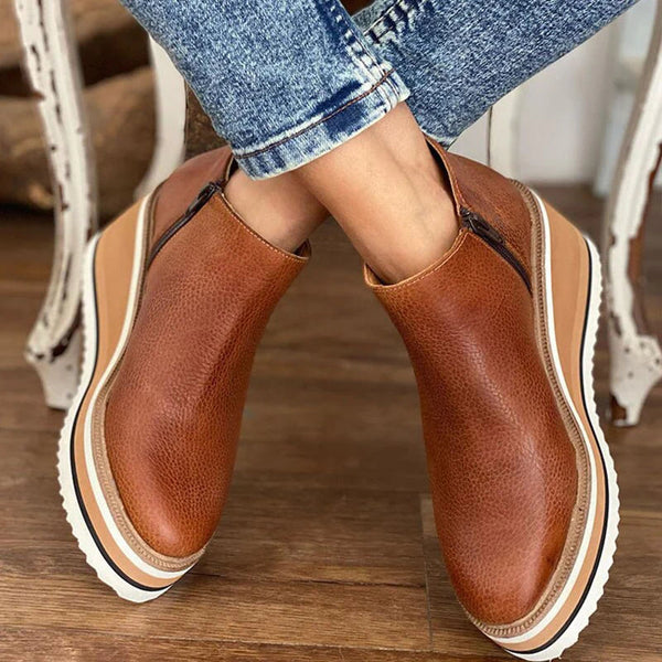 Nora | Bottines élégantes imperméables à fermeture éclair latérale pour femme