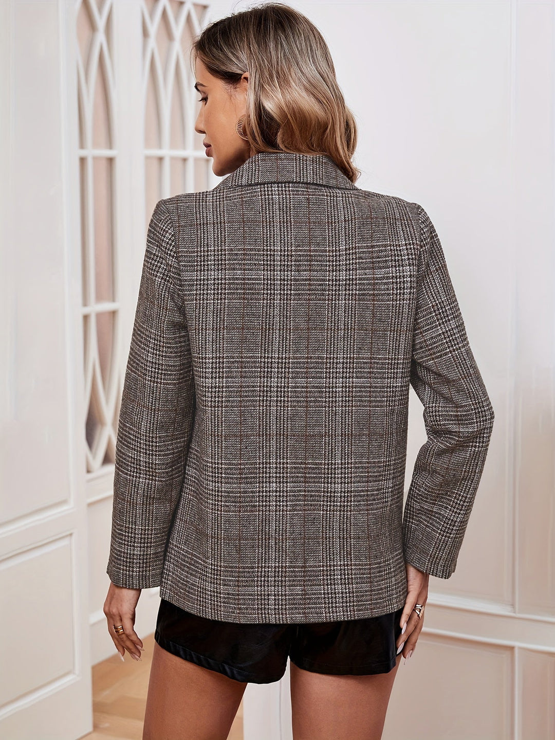 Prisca | Blazer chic cintré à carreaux pour femme