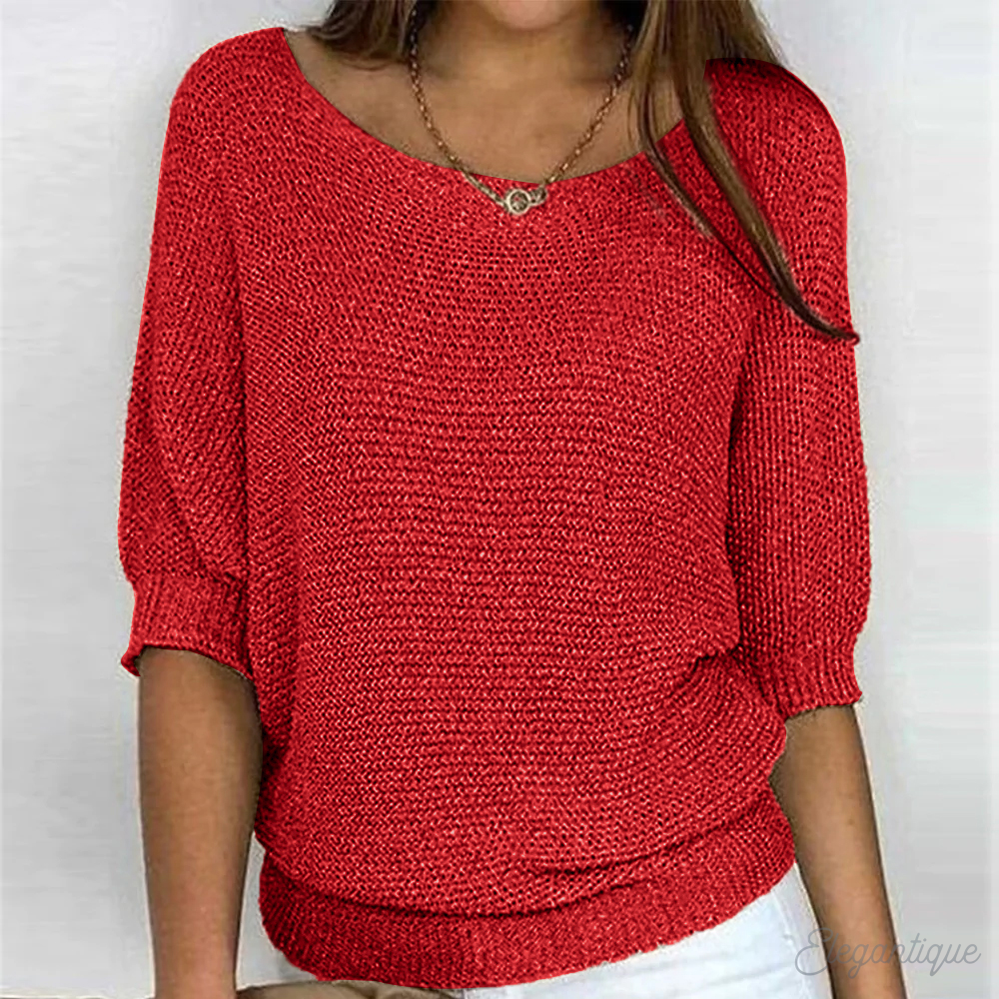Victoire | Pull élégant tricoté col rond pour femme