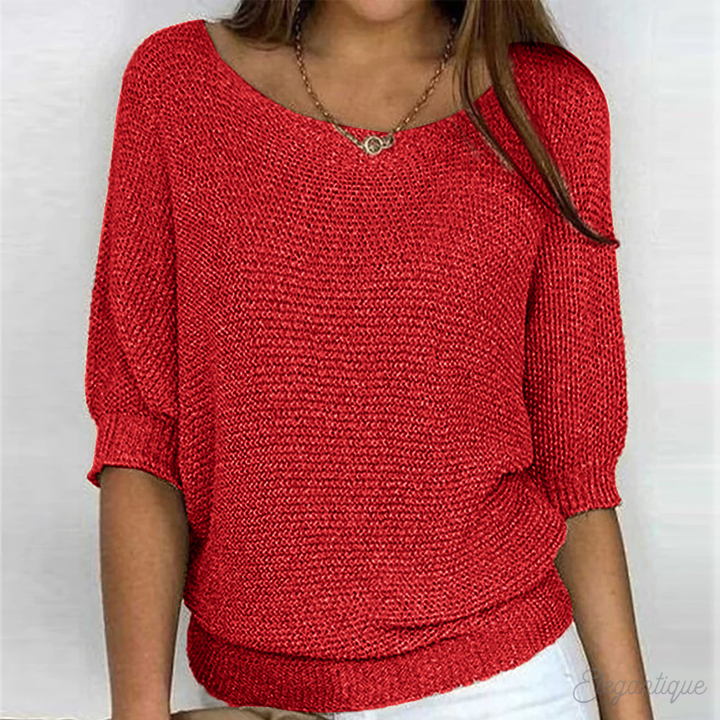 Victoire | Pull élégant tricoté col rond pour femme