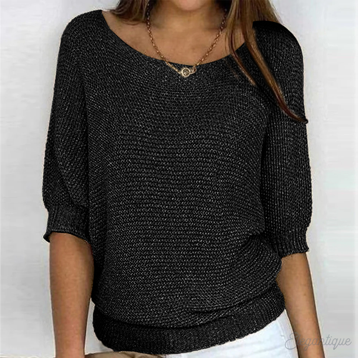Victoire | Pull élégant tricoté col rond pour femme
