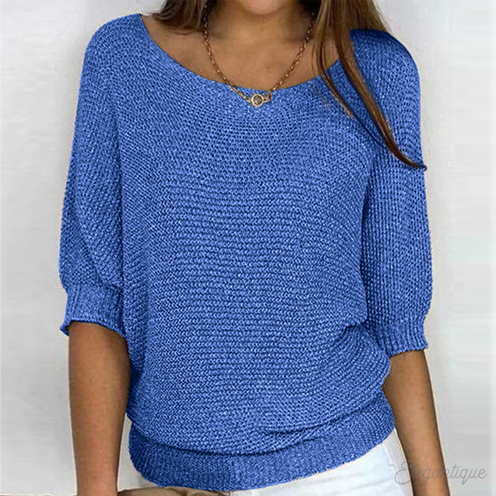 Victoire | Pull élégant tricoté col rond pour femme
