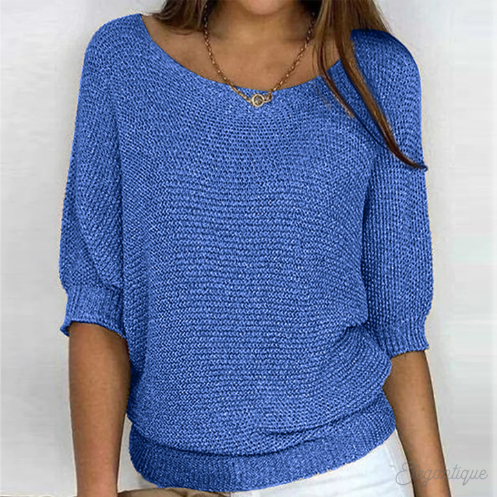 Victoire | Pull élégant tricoté col rond pour femme