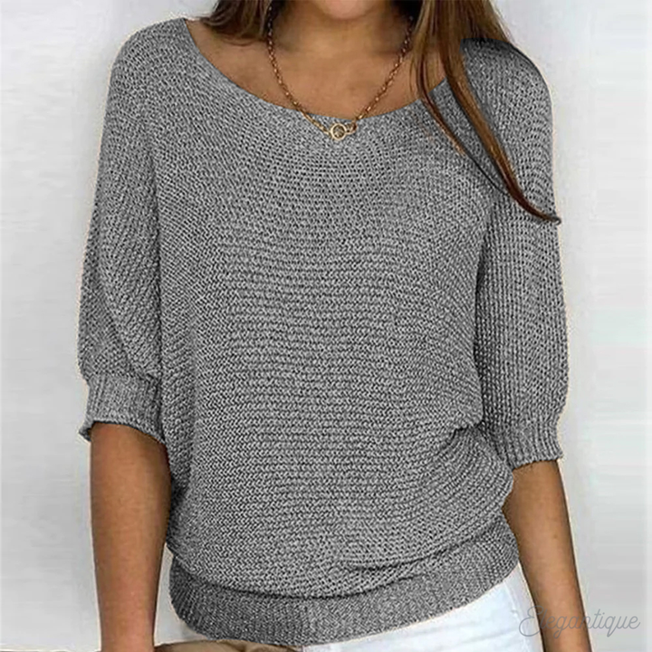 Victoire | Pull élégant tricoté col rond pour femme