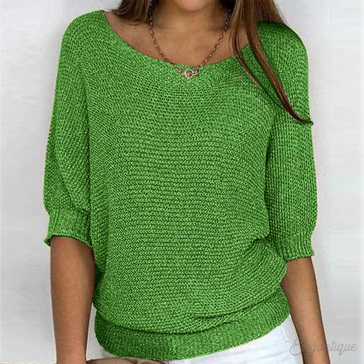 Victoire | Pull élégant tricoté col rond pour femme