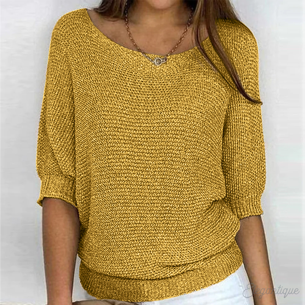 Victoire | Pull élégant tricoté col rond pour femme