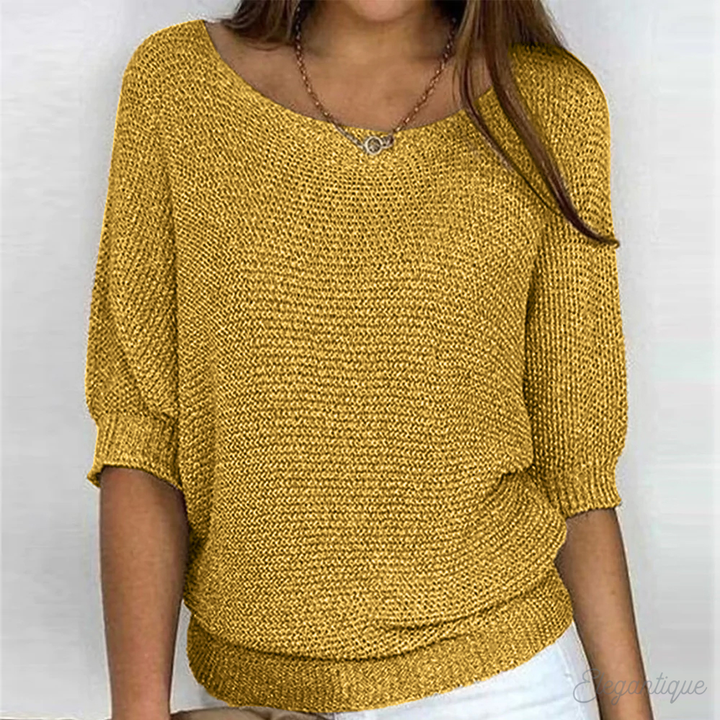 Victoire | Pull élégant tricoté col rond pour femme