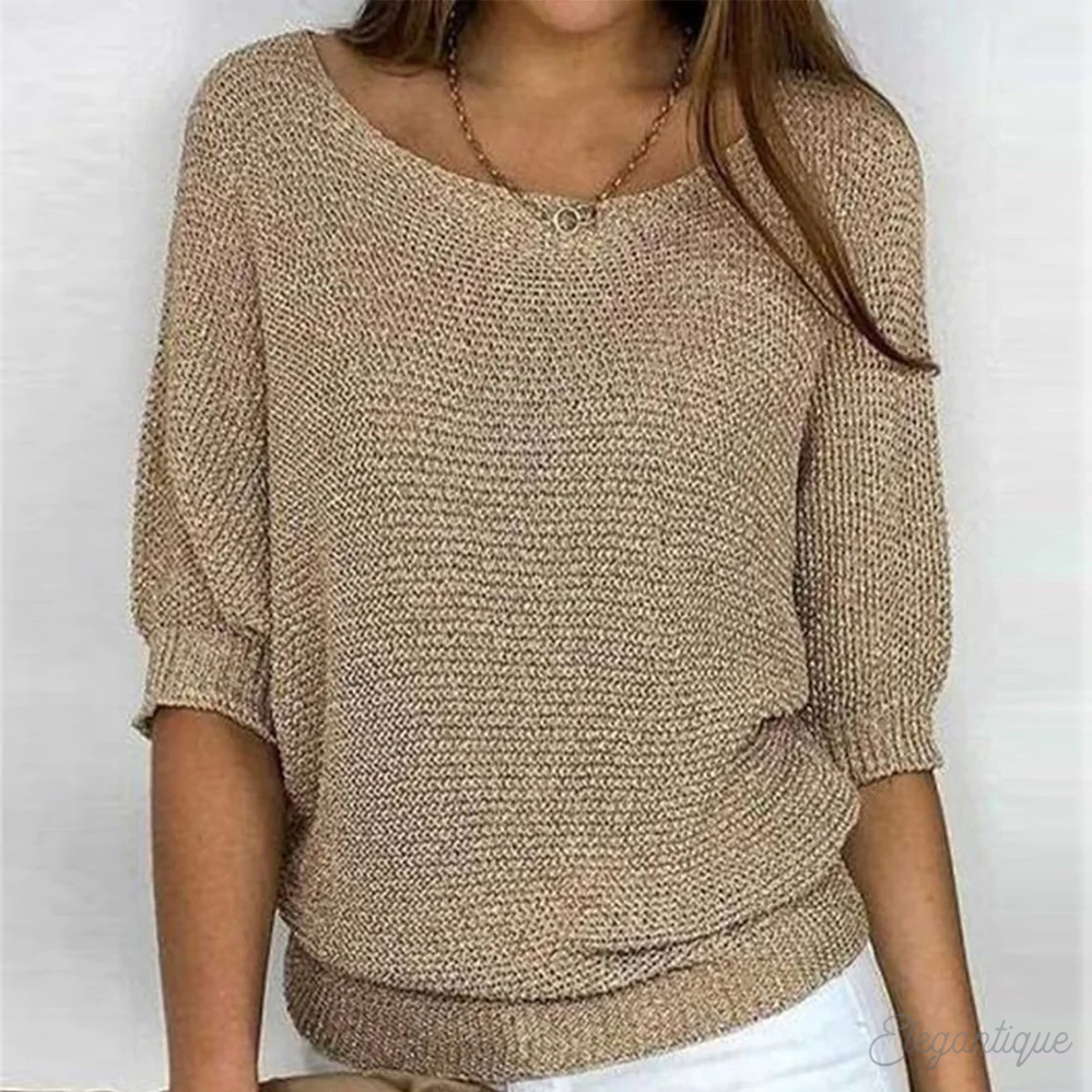 Victoire | Pull élégant tricoté col rond pour femme