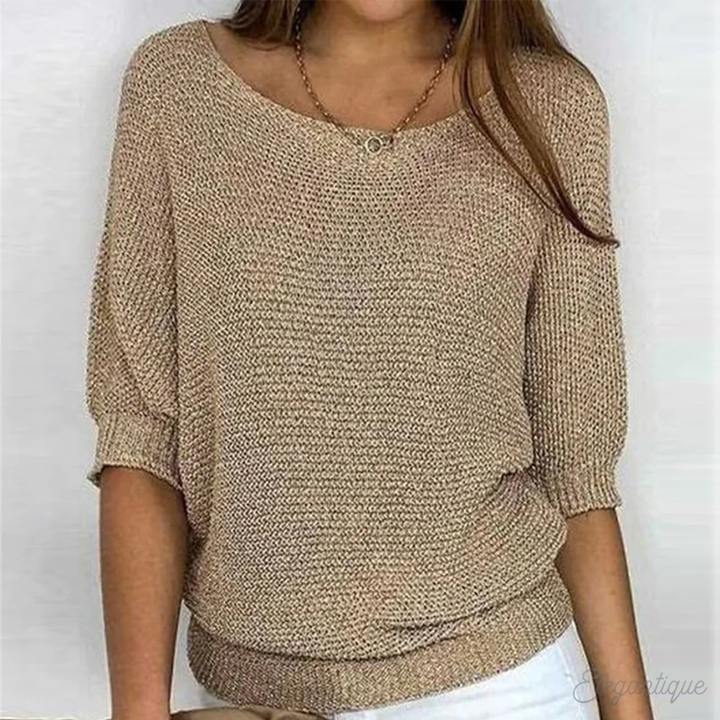 Victoire | Pull élégant tricoté col rond pour femme