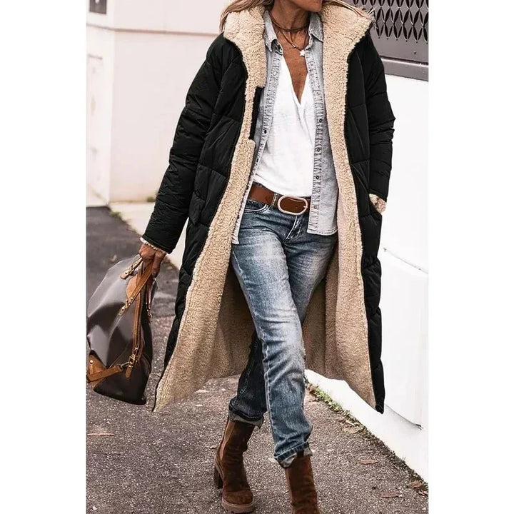 Garance | Doudoune élégante longue d'hiver matelassée pour femme