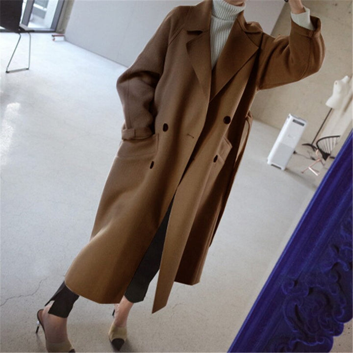 Bianca | Manteau élégant long en laine pour femme