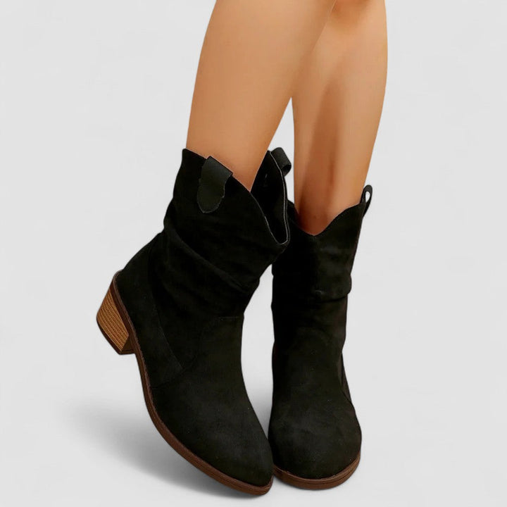 Arlette | Bottines chic en daim à talon pour femme