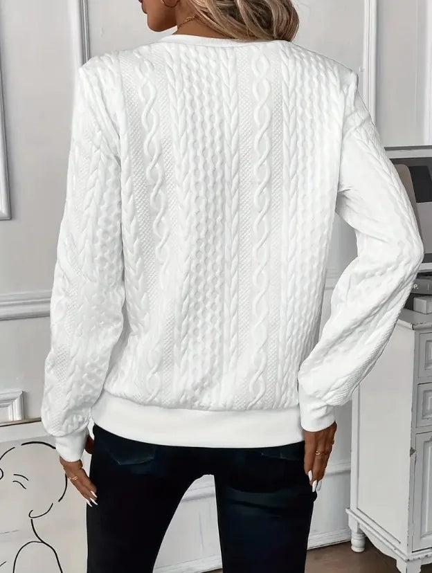 Romane | Sweat chic zippé texturé pour femmes