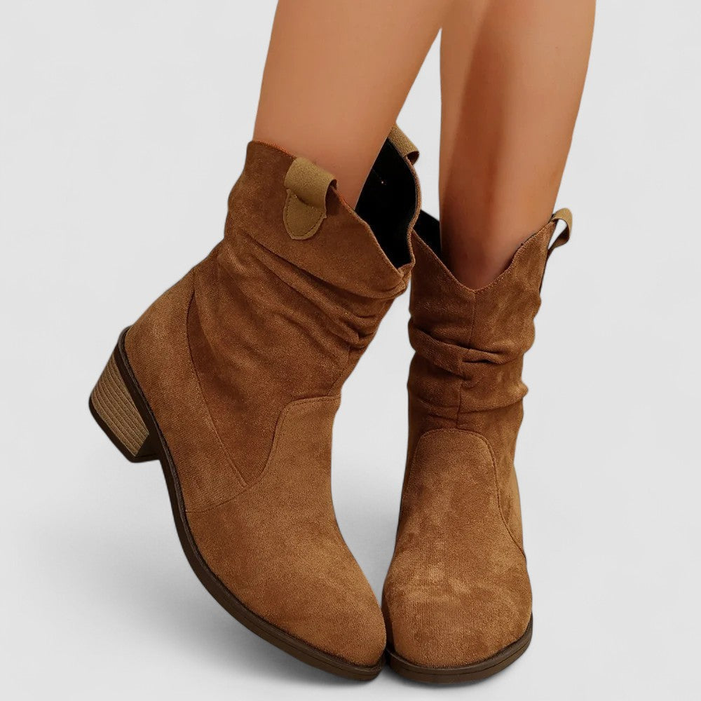 Arlette | Bottines chic en daim à talon pour femme