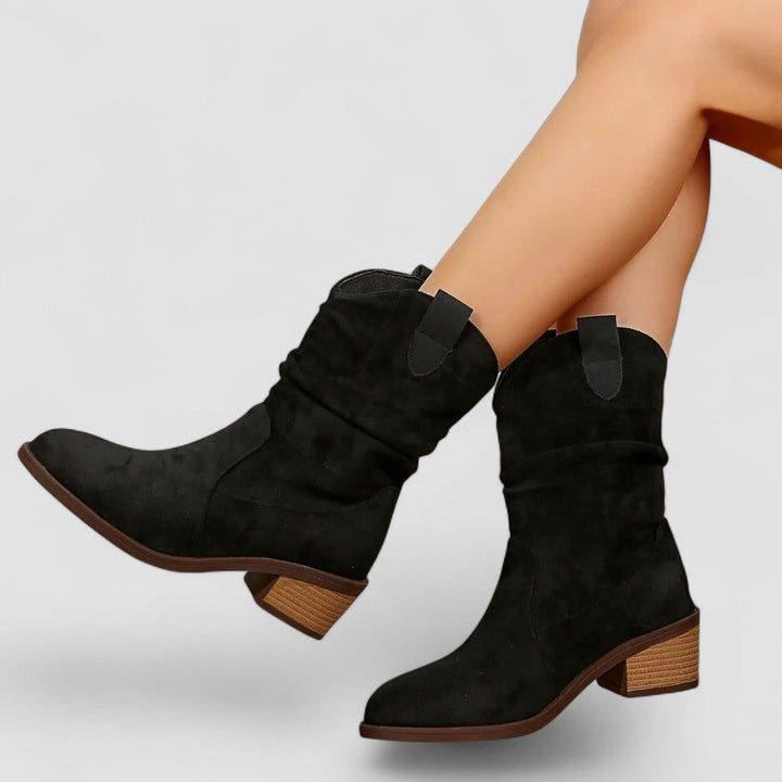Arlette | Bottines chic en daim à talon pour femme