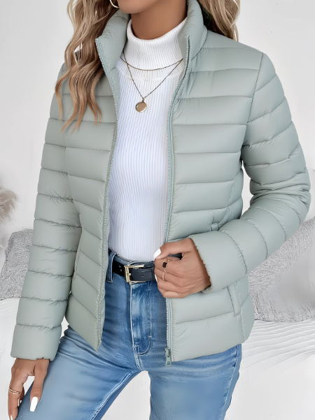 Gabrielle | Veste chic à col montant de mi-saison pour femme