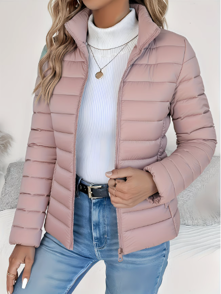 Gabrielle | Veste chic à col montant de mi-saison pour femme