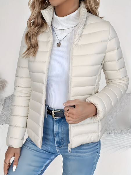 Gabrielle | Veste chic à col montant de mi-saison pour femme