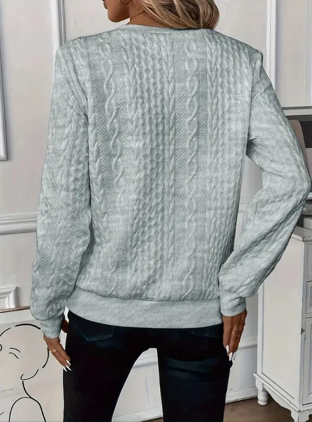Romane | Sweat chic zippé texturé pour femmes