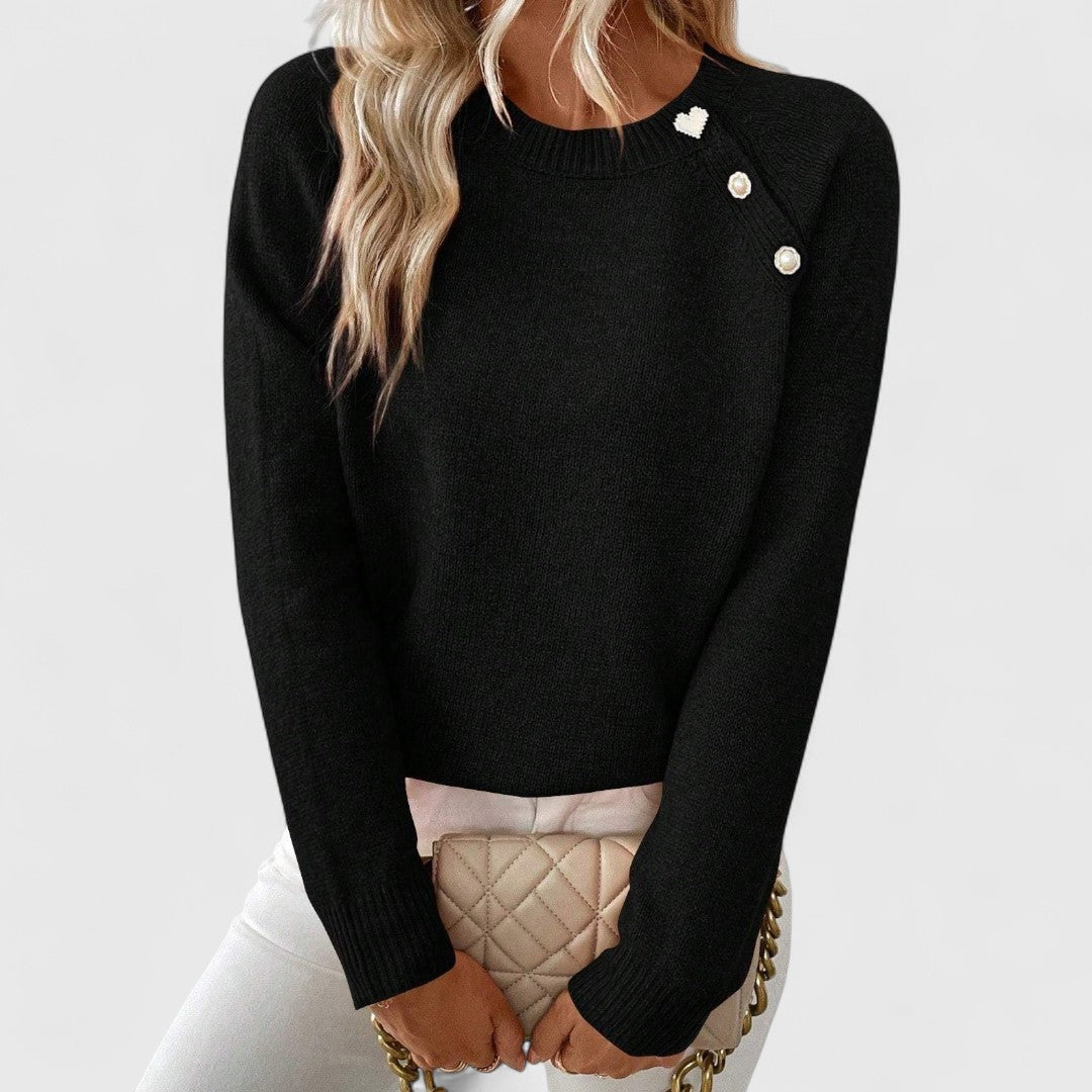Jeannette | Pull élégant en maille col rond pour femme