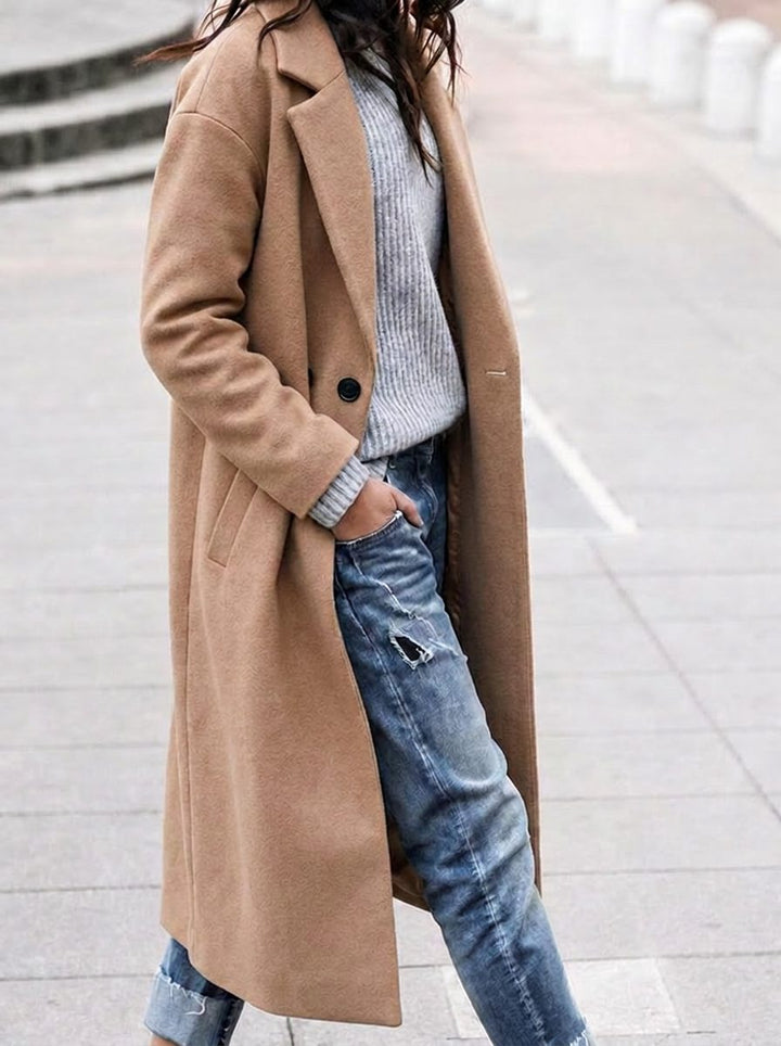 Aubane | Manteau chic long en laine pour femme