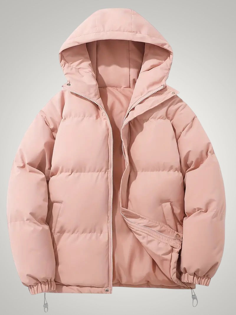 Maximilienne | Doudoune chic courte matelassée à capuche pour femme