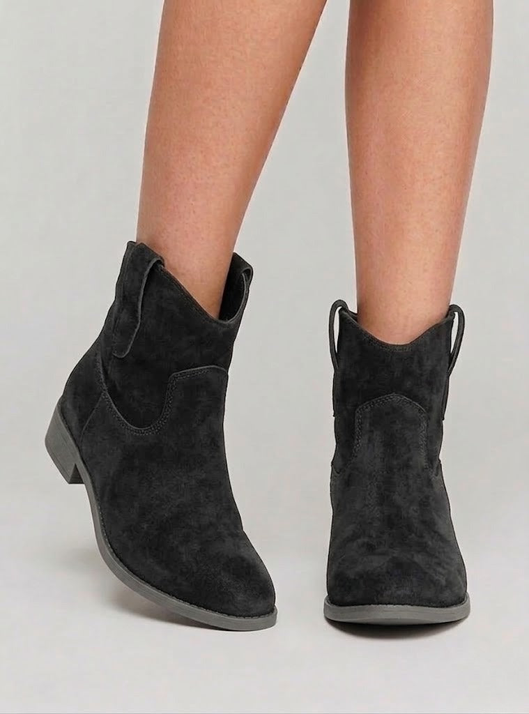 Hélodie | Bottes élégantes cowboy en daim pour femme