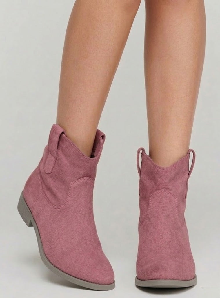 Hélodie | Bottes élégantes cowboy en daim pour femme