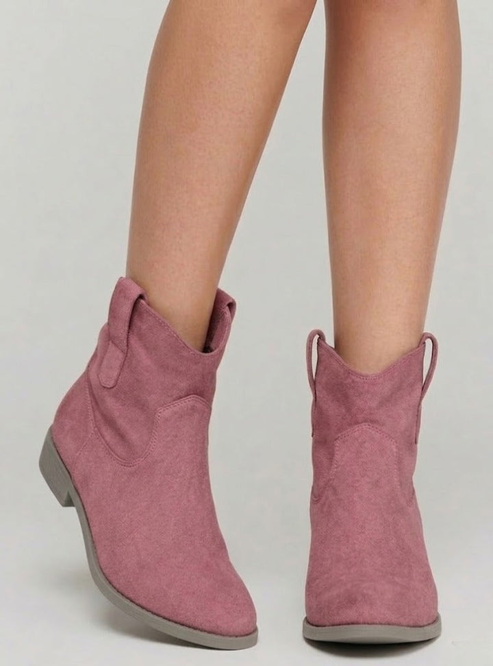 Hélodie | Bottes élégantes cowboy en daim pour femme