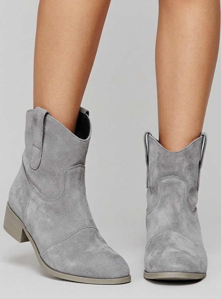 Hélodie | Bottes élégantes cowboy en daim pour femme