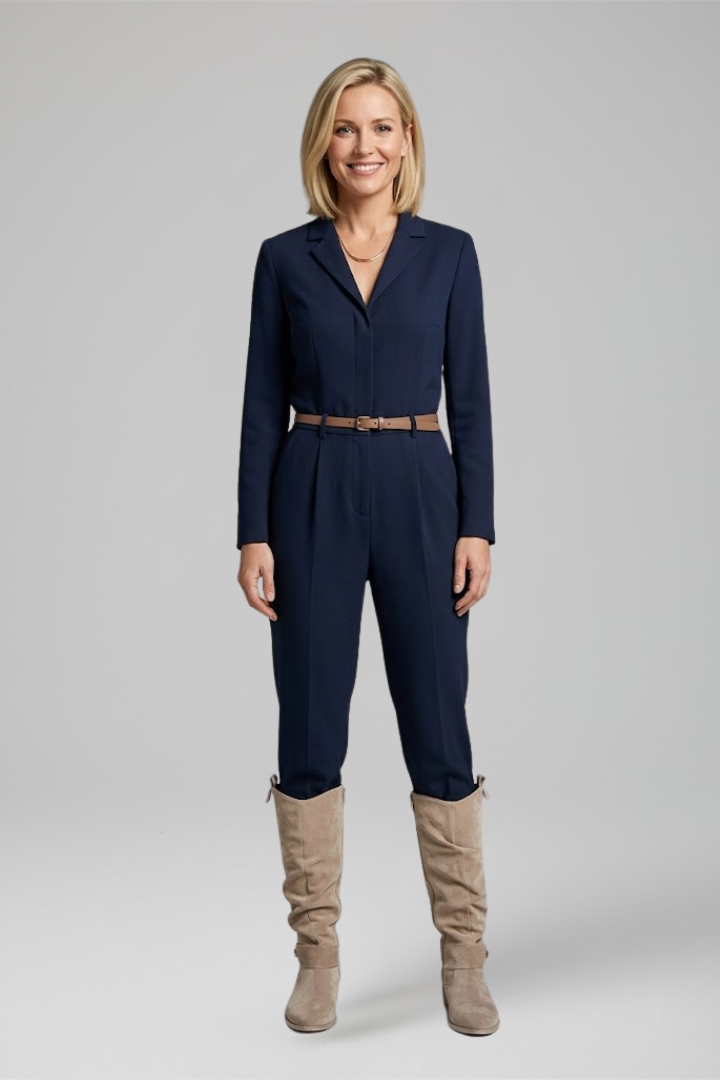 Roxane | Bottes chic en suédine froncées à fermeture zippée et talon bloc