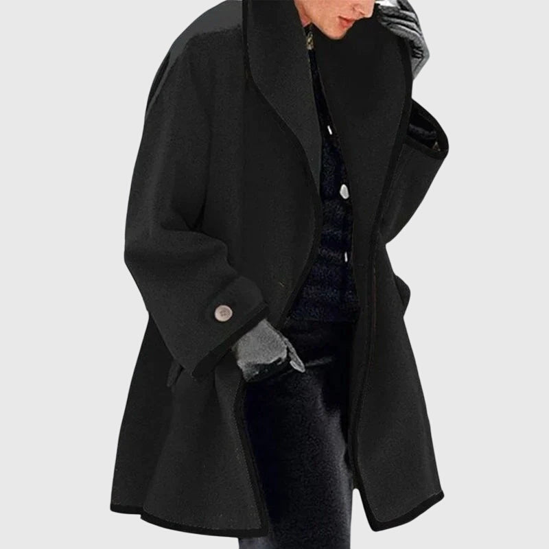 Ludmila | Veste chic polaire col châle à double boutonnage pour femme