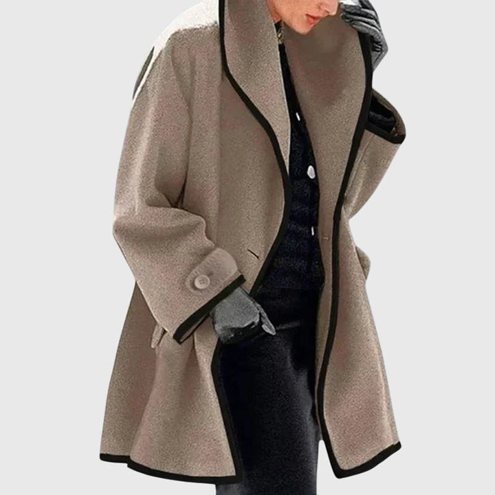 Ludmila | Veste chic polaire col châle à double boutonnage pour femme