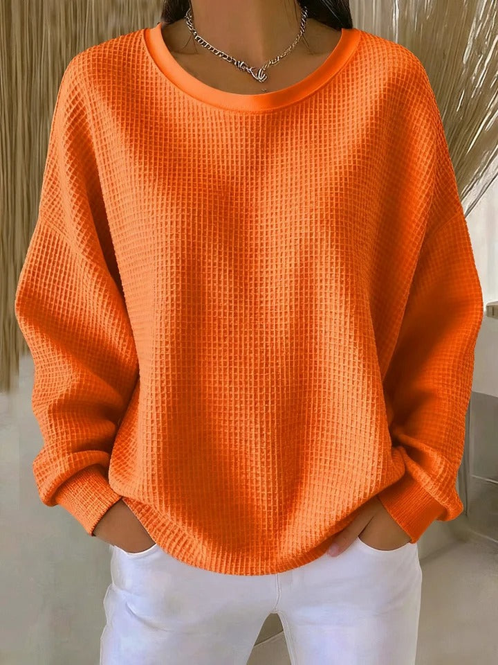 Éléonore | Pull oversize en maille gaufrée pour femme