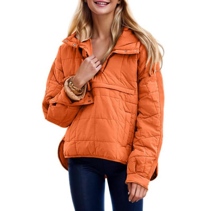 Cerise | Veste chic oversize matelassée à capuche pour femme