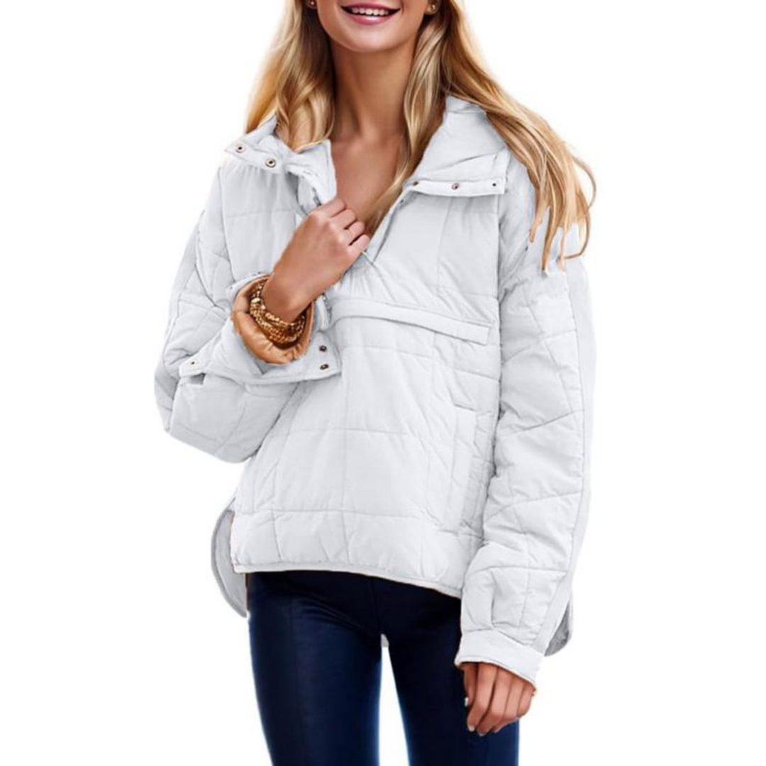 Cerise | Veste chic oversize matelassée à capuche pour femme
