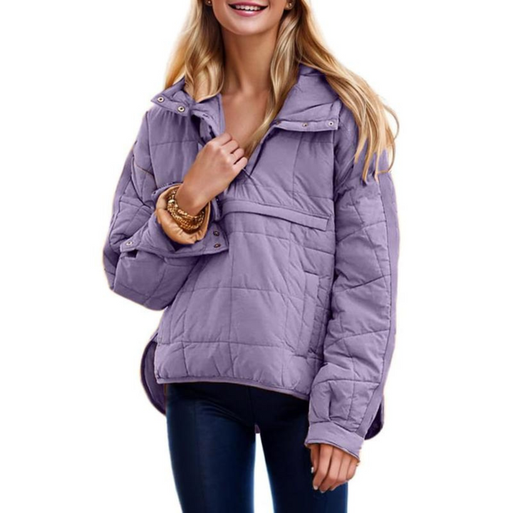Cerise | Veste chic oversize matelassée à capuche pour femme