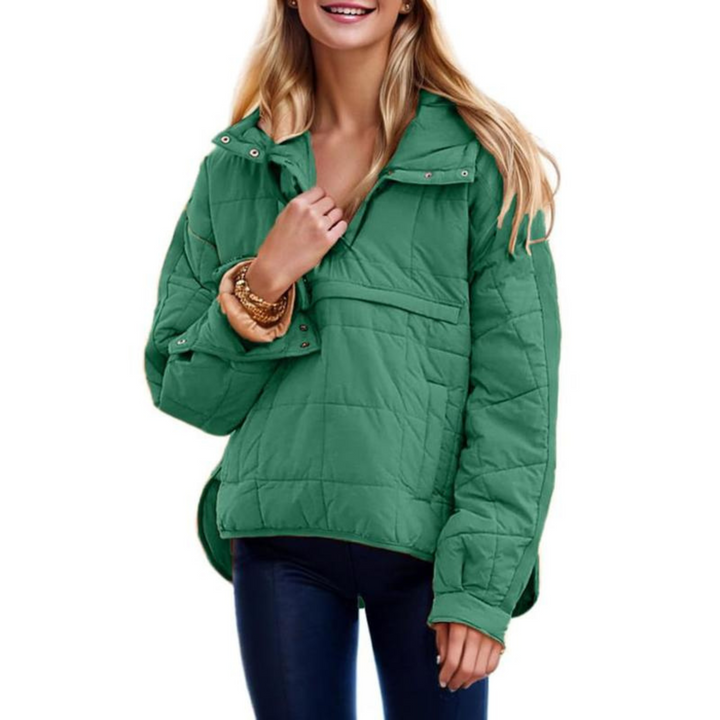 Cerise | Veste chic oversize matelassée à capuche pour femme