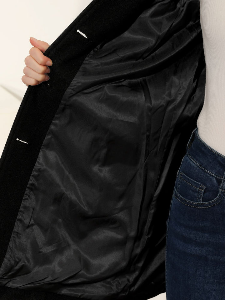 Aude | Manteau élégant court cintré et évasé à col classique pour femme