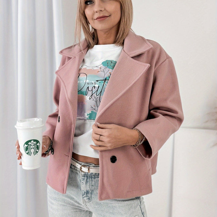 Paloma | Caban chic court oversize à double boutonnage pour femme