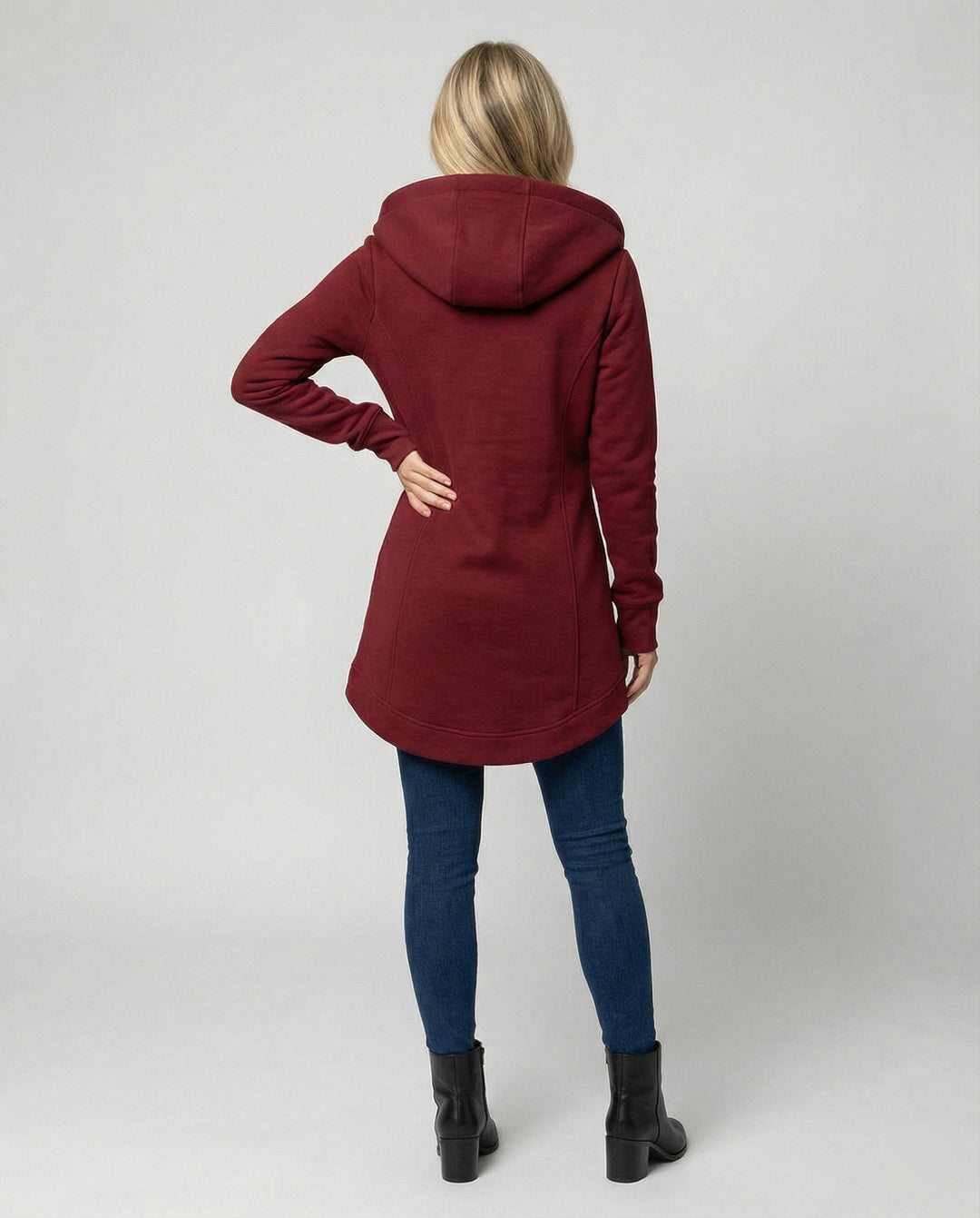 Béatrice | Veste élégante d'hiver en polaire à capuche pour femme