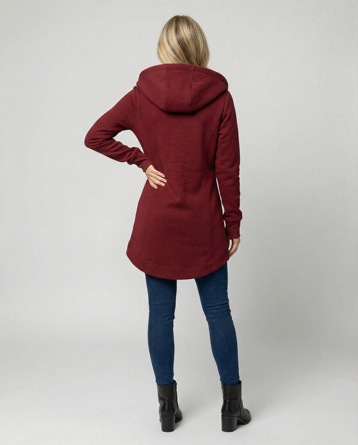 Béatrice | Veste élégante d'hiver en polaire à capuche pour femme