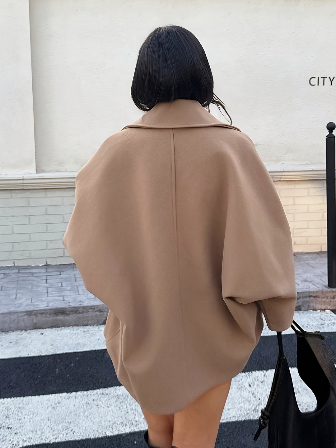 Charlaine | Manteau long chic oversize en laine pour femme