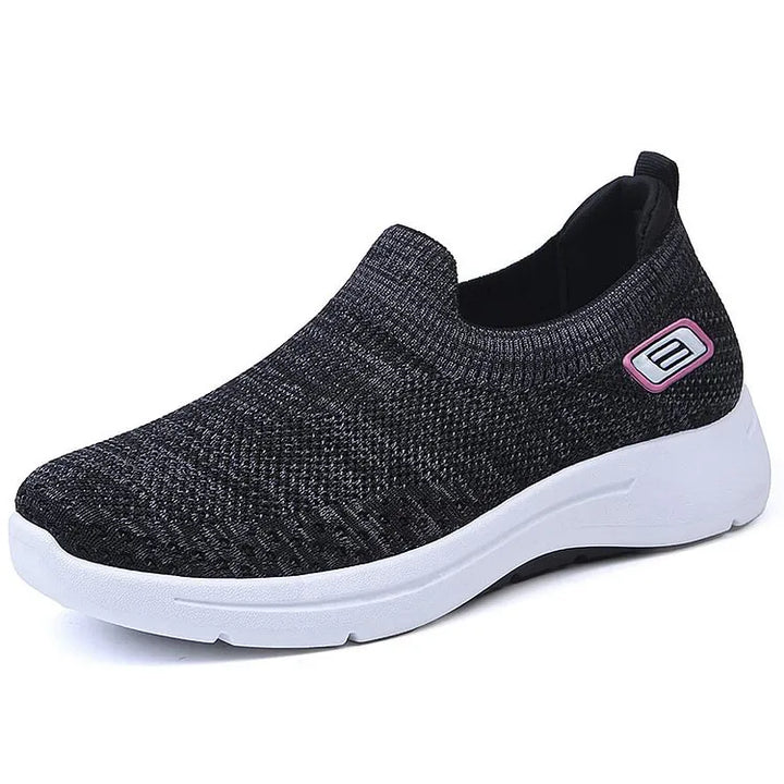 Denise | Baskets décontractées slip on en mesh extensible à semelle épaisse pour femmes